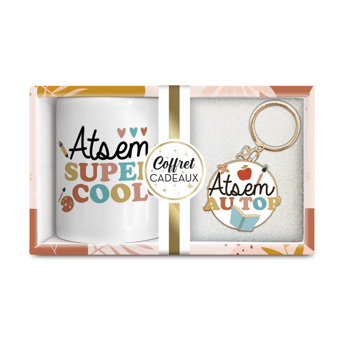 Coffret mug porte cle "atsem"