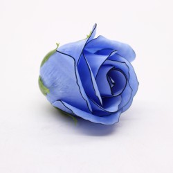 bleu bord noir - roses de savons